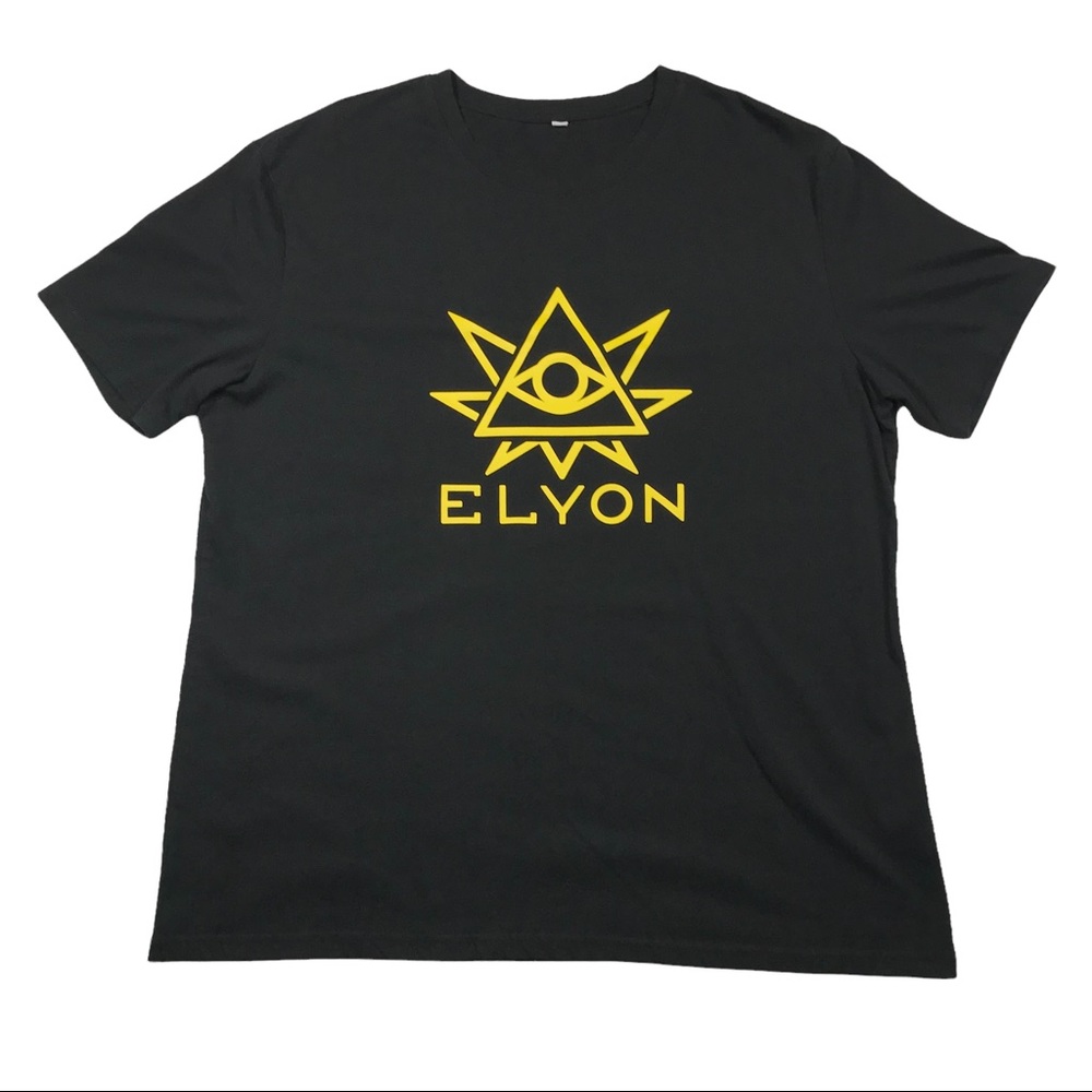 Elyon Cannabis The Most High Cotton T-Shirt Black & Yellow
